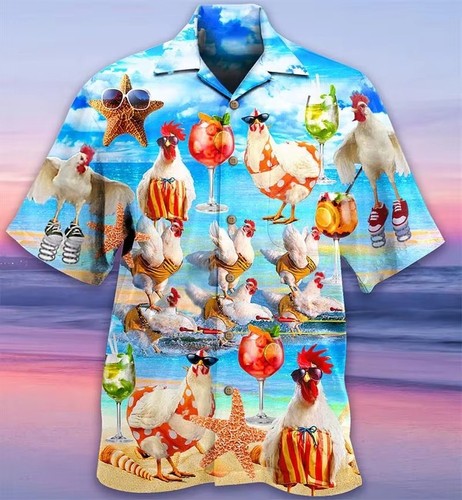 Mens button down hawaiian - button,