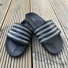 Black Grey M&S sliders Beach