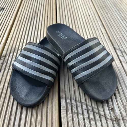 Black grey sliders - black, beach