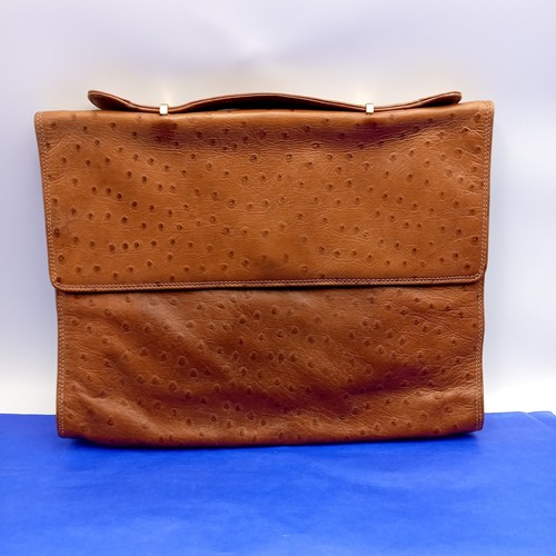 Vintage ostrich leather - ostrich,