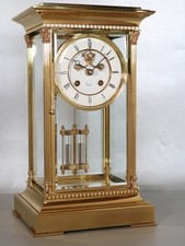 L'EPEE for ASPREY Crystal Regulator Four Glass Mantel Clock STUNNING, MODERN