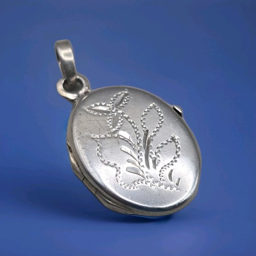 Vintage sterling silver oval - silver,