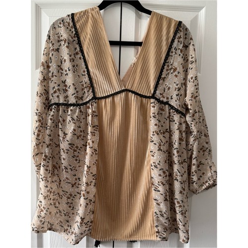 Pol floral velvet trim boho - pol,