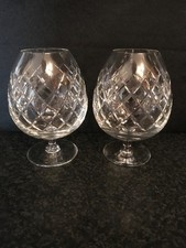 2 Large Vintage Crystal Brandy