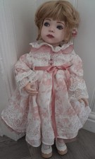 OOAK Dianna Effner Porcelain Artist Doll 'Emily' 380mm Doll with Stand