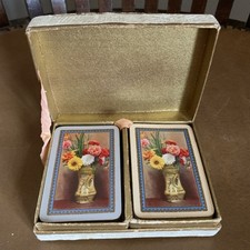 Vintage floral playing cards - floral,