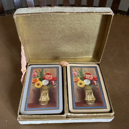 Vintage floral playing cards - vintage,