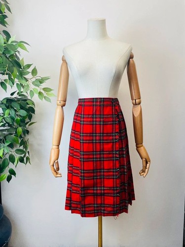 Vintage 80s red - tartan, check