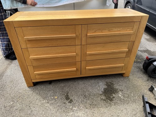 Oak chest drawers - oak,