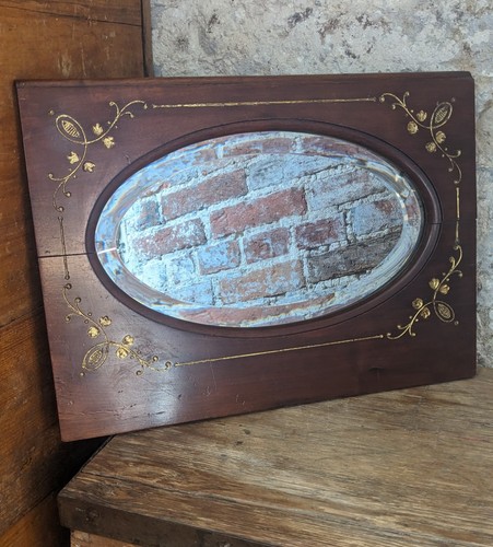 Antique oval mirror - antique, bevel