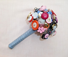 VINTAGE POSY BRIDESMAID / FLOWERGIRL WEDDING BOUQUET – BUTTONS & BELLS