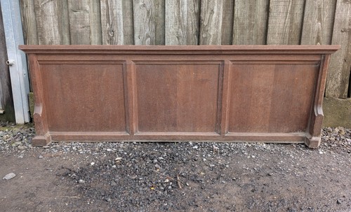 Reclaimed oak pew frontal - oak,