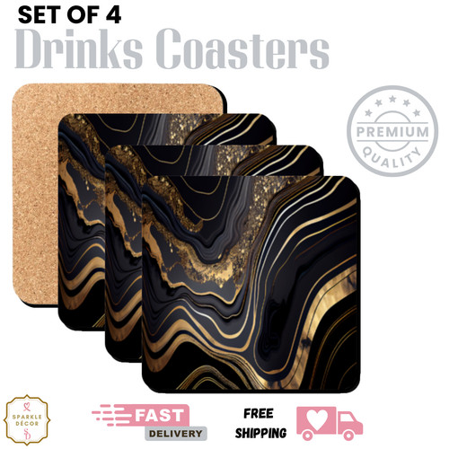 Coasters set abstract - of, 4