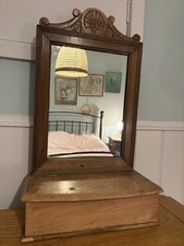 Antique Hall Valet Mirror With
