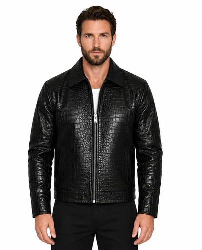 Men genuine leather black - men's,