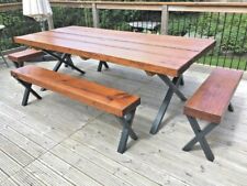 Metal Cross design table bench legs 60/40 box section heavy duty ornate quality