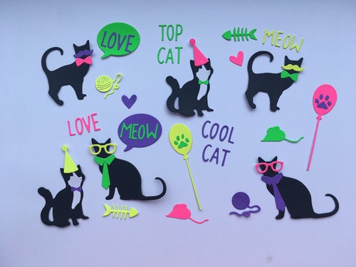 Comical cats die cut - die, shapes