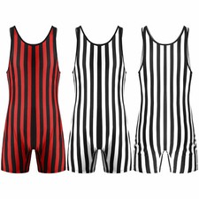 Sexy Men Striped Jumpsuit One
