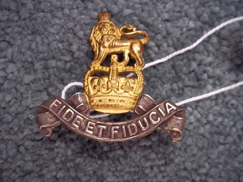 Officers silver and gilt cap - and,