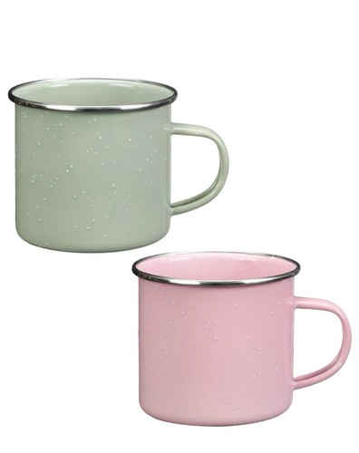 2pk enamel camping - enamel, retro