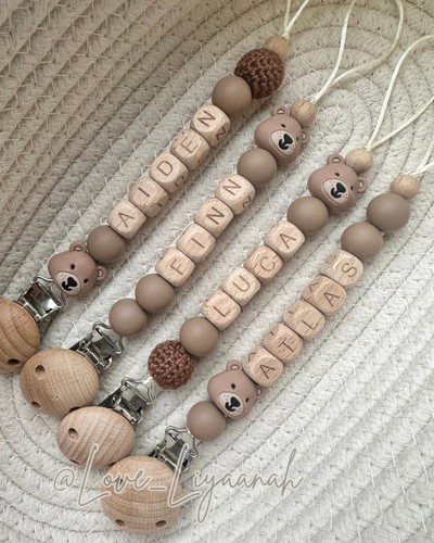 Personalised teddy bear - teddy, dummy