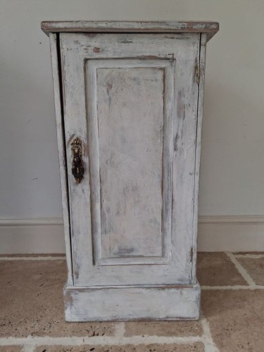 Antique pine bedside cabinet - pine,