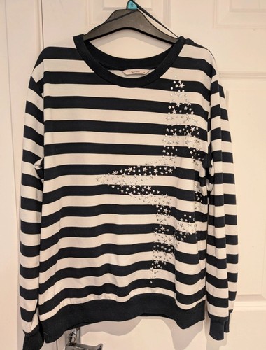 Ladies jumper navy white - ladies,