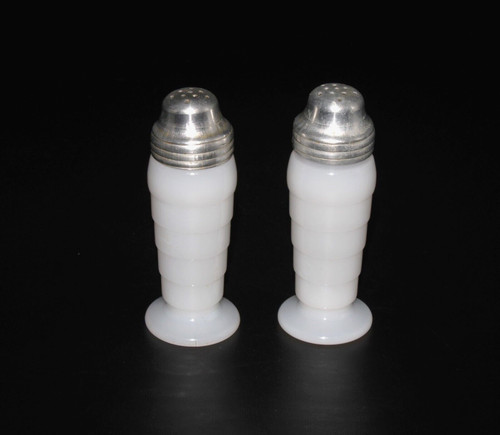 Vtg art deco milk glass - deco,