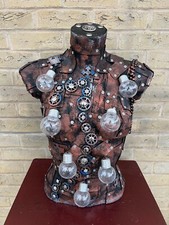 Steampunk 26" Torso Jewellery Mannequin Apocalypse Metal Effect Lights up Art