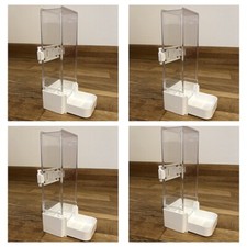 4 Pack Cage Bird Water Drinker / Feeder For Budgie, Cockatiel, Finch with Clip