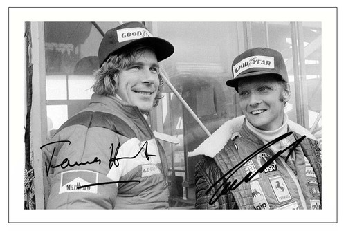 James hunt niki lauda - james, signed