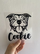 Staffy Staffordshire Bull Terrier Personalised Name Decal Sticker