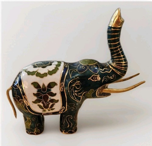 Vintage cloisonné elephant - vintage,