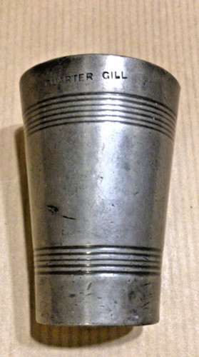 Antique pewter quarter gill - antique,