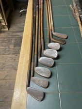 Hickory Golf Clubs X8 Matching Gibson Star Genii Model Irons For Restoration
