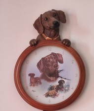 Danbury Mint Dachsund Clock