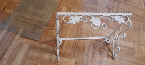 Vintage white painted wrought - vintage,