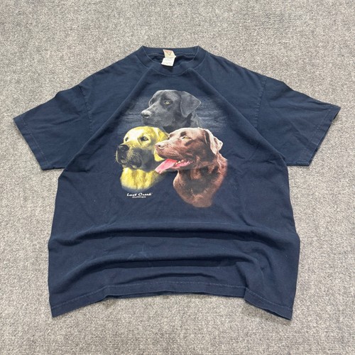 Vtg dog shirt men - t-shirt, navy