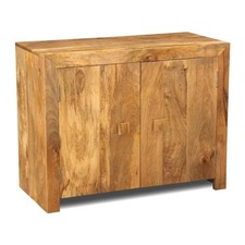 SOLID MANGO WOOD LIGHT DAKOTA 96CM 2 DOOR SIDEBOARD