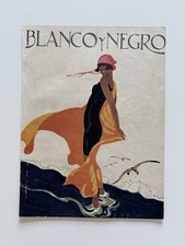Antique vintage Art Deco Seaside Fashion Cover – Blanco y Negro Magazine