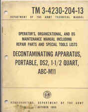 TM3-4230-204-13 Decontaminating Apparatus ABC-M11 Repair Maintenance Operators 