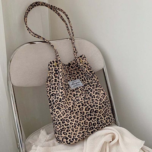 Casual tote bag leopard - tote,