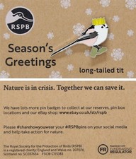 RSPB Pin Badge NIIC Christmas