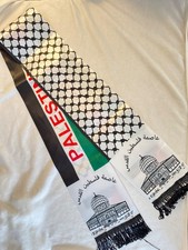Palestinian Kuffiya Scarf – Satin Multicolour Shawl, Unisex Solidarity Fashion 