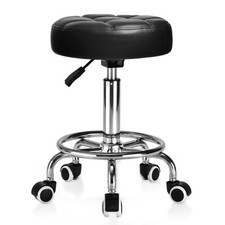 Rolling Stool PU Leather