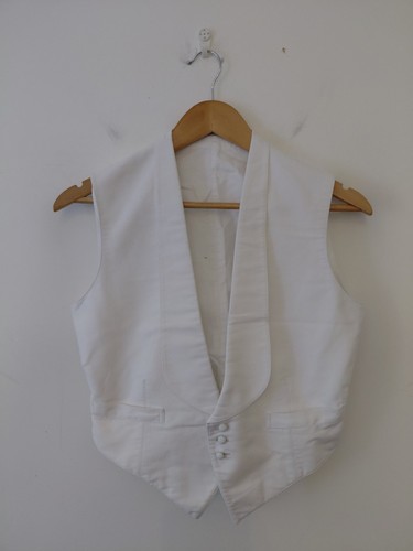Vintage white tie waistcoat - vintage, 36