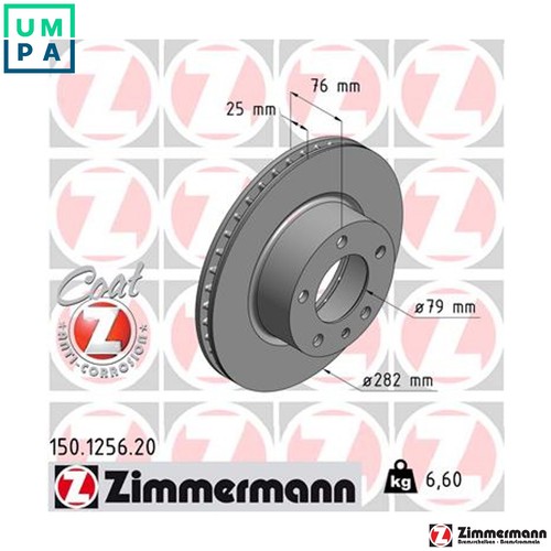 Brake disc 150 1256 - disc, 150.1256.20