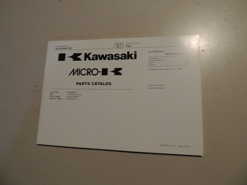 2009 parts catalog kawasaki - 2009,