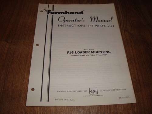 Farmhand model m208 f16 - m208-a,