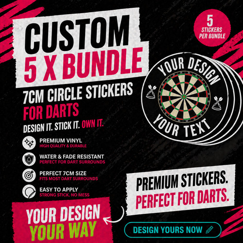 Custom darts stickers - darts,